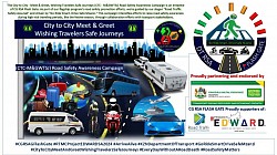 CG RSA FLASH GATE: High Risk Traveling Periods Such As Season Campaign Description The City to City – Meet & Greet, Wishing Travelers Safe Journeys (CTC – M&GWTSJ) Road Safety Awareness Campaign is an initiative of CG RSA FLASH GATE. As part of our flagship program’s road safety promotion efforts, we are guided by our slogan “Road Traffic Safety Assured” and driven by “Go Ride Smart, Drive Safe Mzansi.” This campaign intensifies efforts to raise road safety awareness during high-risk traveling periods, like the festive season, through collaboration efforts with transport stakeholders.